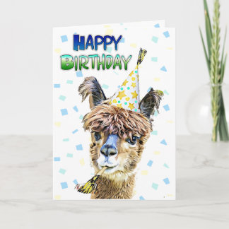 Llama Humor födelsedag Kort