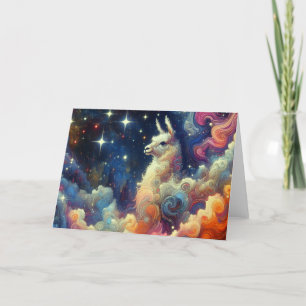 Llama i molnen kort