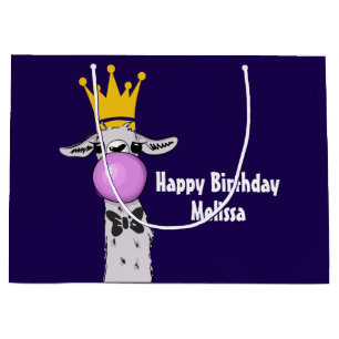 Llama Illustration Blowing a Rosa Bubble