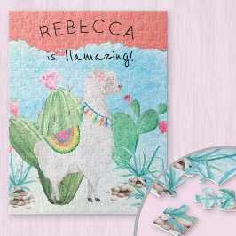 Llama Illustration - Personligen Llamazing Kids Pussel