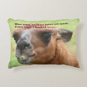 Llama Ilquote Inspirational Prydnadskudde