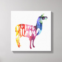 Llama. Ingen Probllama. Ingen Prob-llama. Roliga m Canvastryck