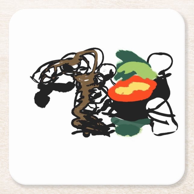 Llama joy underlägg papper kvadrat (Framsidan)