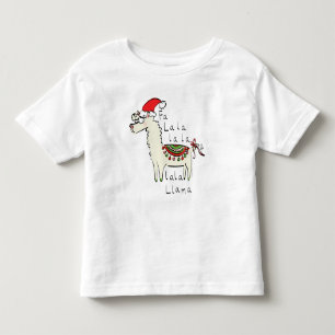 Llama jul Kids Cute Funny T Shirt