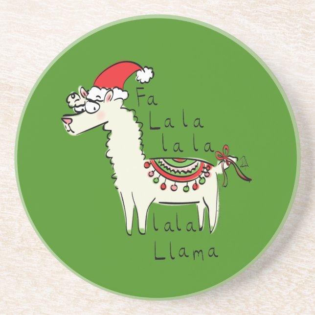 Llama jul Kids Cute Funny Underlägg (Framsidan)