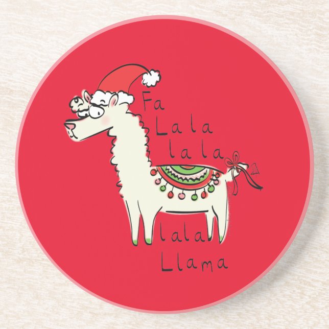 Llama jul Kids Cute Funny Underlägg (Framsidan)