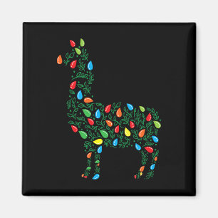 Llama jul Ljus Sturdy Animals Älskare Alpaca Magnet