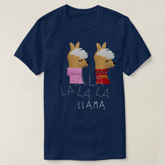 Llama Jul Ugly Sweater T Shirt (Design framsida)