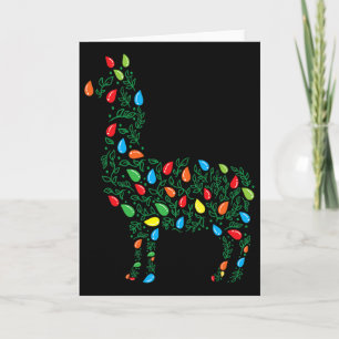 Llama julbelysning robusta djur älskare alpaca kort
