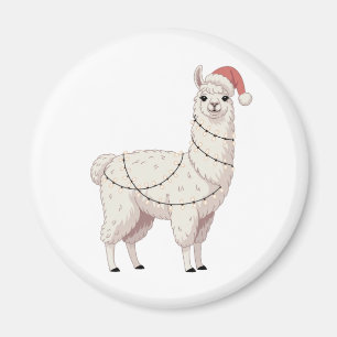 Llama julbelysning robusta djur älskare alpaca magnet