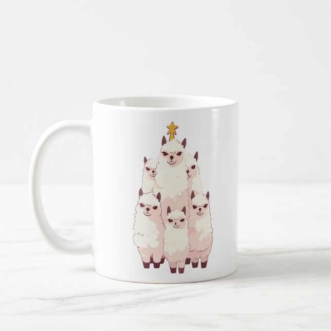 LLAMA JULGRAN KAFFEMUGG (Vänster)