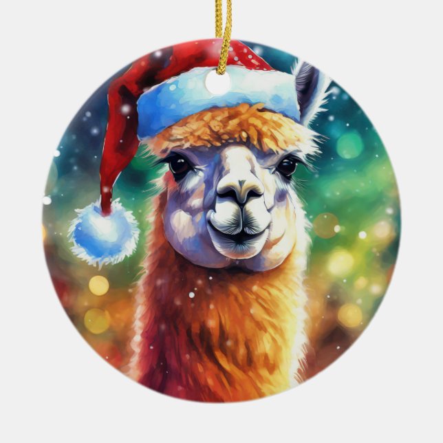 Llama Julgransprydnad Keramik (Framsidan)
