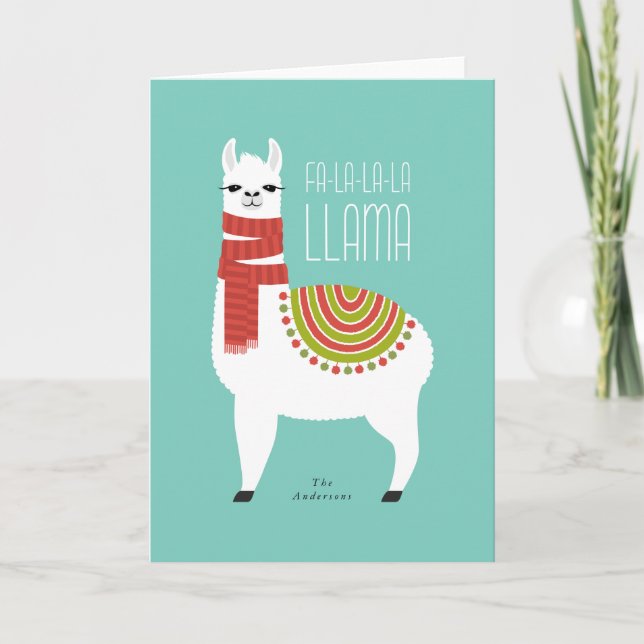 Llama-julkort, Helgdag Helgkort (Framsida)