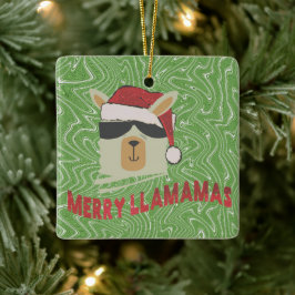 Llama-julprydnaden - Merry Llamamas Julgransprydnad Keramik