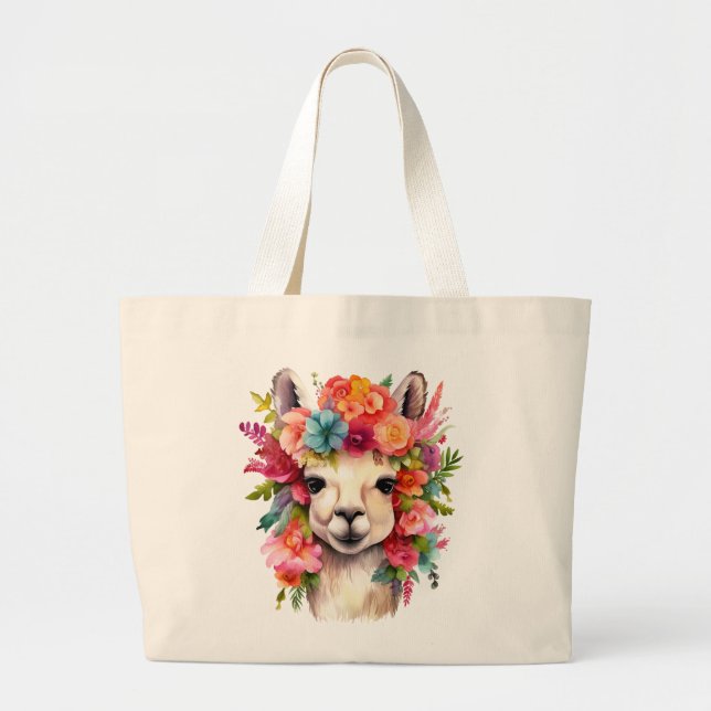 Llama Jumbo Tote Tygkasse (Framsidan)