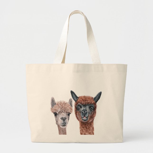 Llama Jumbo Tote Tygkasse (Framsidan)