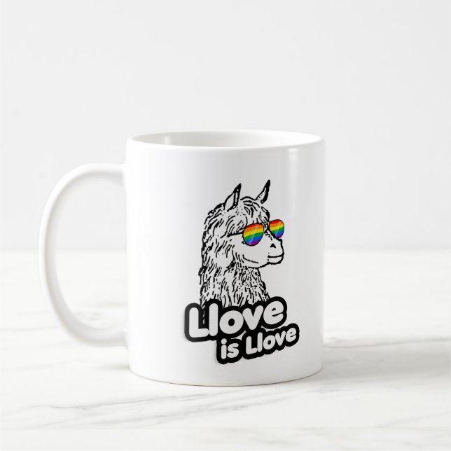 Llama: Kärlek är Kärlek Kaffemugg (Vänster)