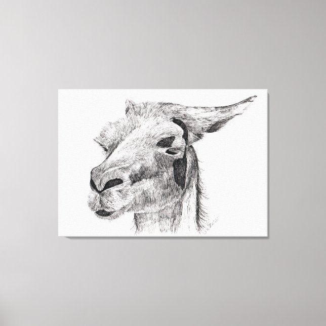 Llama Kärlek Canvastryck (Framsida)