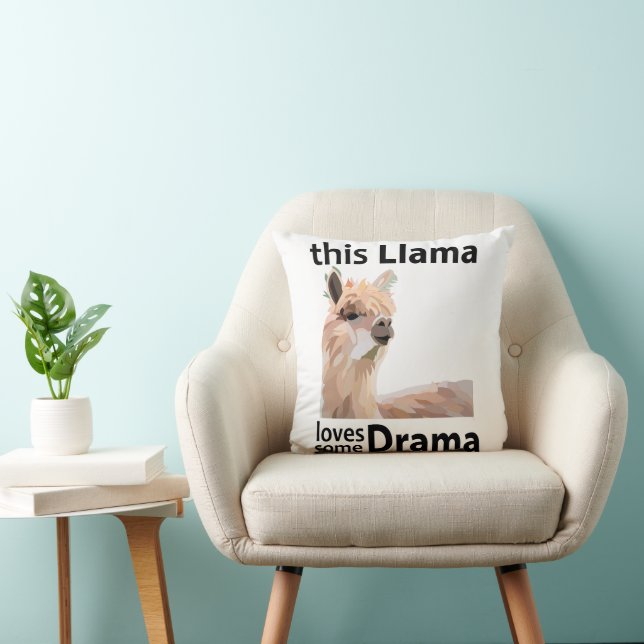Llama Kärlek en del Drama Funny Llama Kudde (Stol)