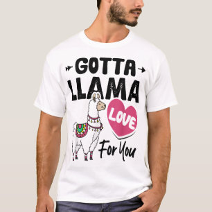Llama Kärlek för din fantastiska Alla hjärtans dag T Shirt