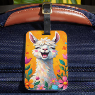 Llama Kärlek i Bloom Bagagebricka