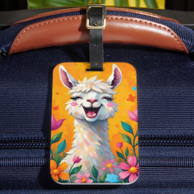 Llama Kärlek i Bloom Bagagebricka (Framsida Insitu 2)