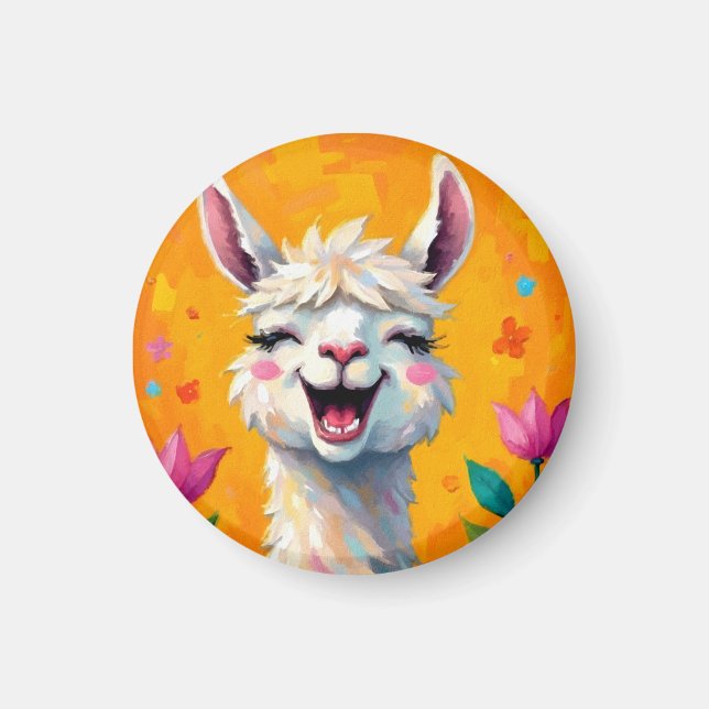 Llama Kärlek i Bloom Magnet (Framsidan)