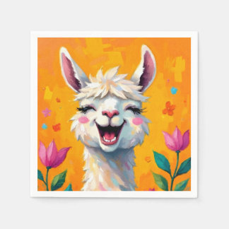 Llama Kärlek i Bloom Pappersservett