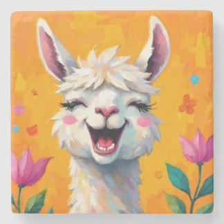 Llama Kärlek i Bloom Stenunderlägg