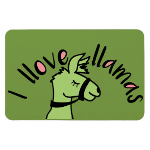 Llama Kärlek I Llove Llamas Magnet