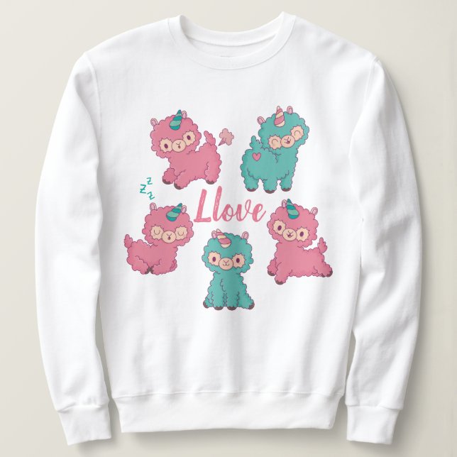 Llama Kärlek T Shirt (Design framsida)