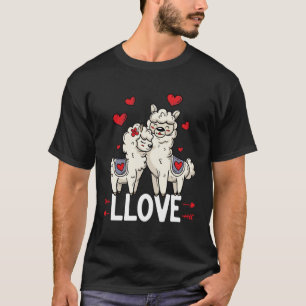 Llama Kärlek Valentine Day Llama Animal T Shirt