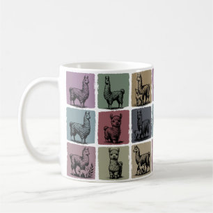 Llama Keramik Vintage Alpaca Djurälskare Present Kaffemugg
