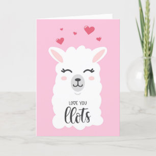 Llama-kort för alla hjärtans dagar helgkort