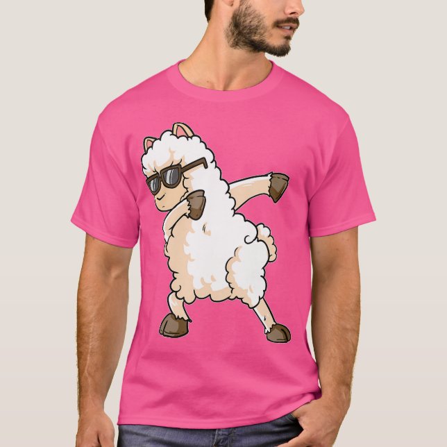 Llama Lama Dancing Sheep Coola T Shirt (Framsida)