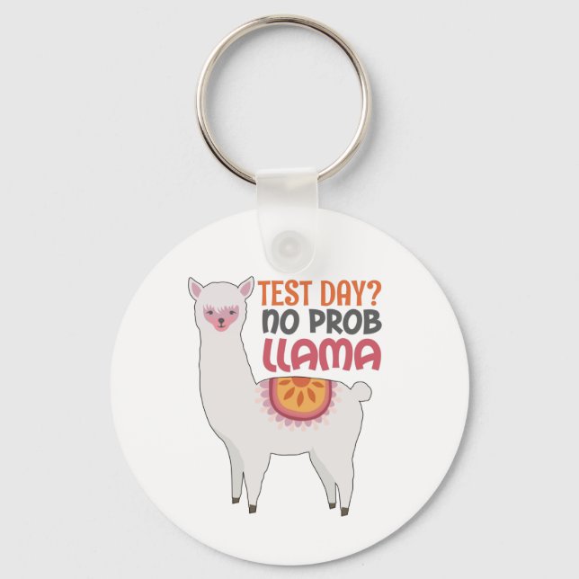 Llama Llama Lachers gift-testdag? Ingen Prob Llama Nyckelring (Framsida)