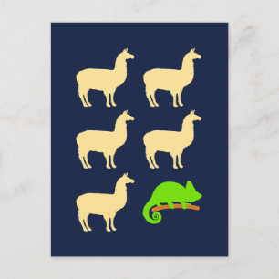 Llama Llama Llama Llama Llama Chameleon Vykort