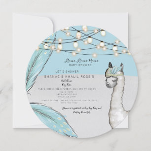 LLAMA LLAMA MAMMA Baby Shower-inbjudan Inbjudningar