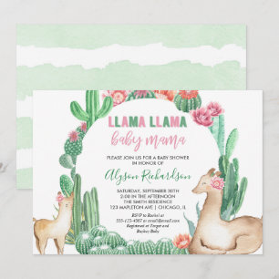 Llama Llama mamma-babydusch Inbjudningar
