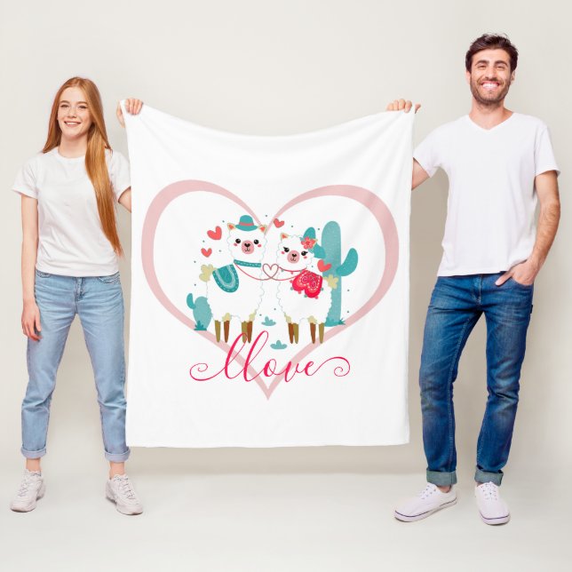 Llama Llove Fleecefilt (På plats)