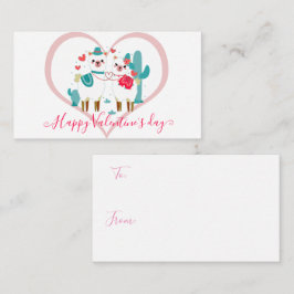 Llama Llove Kids Valentine Anteckningskort