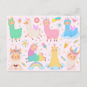 Llama Llove vycard Vykort