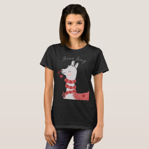 Llama Loving Anpassningsbar Alla hjärtans dag T Shirt