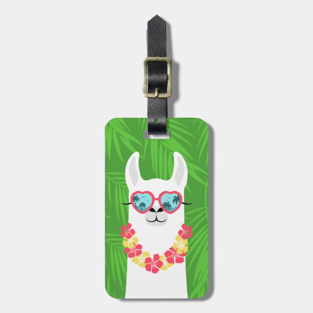 Llama Luggage Tags Bagagebricka (Vertikal Framsida)