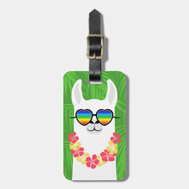 Llama Luggage Tags Bagagebricka (Vertikal Framsida)