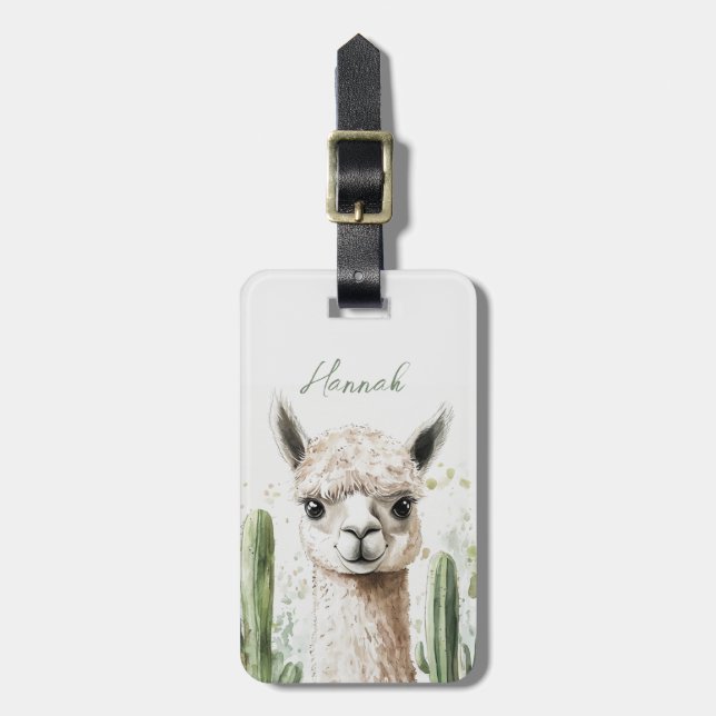 Llama Luggage Tags Bagagebricka (Vertikal Framsida)