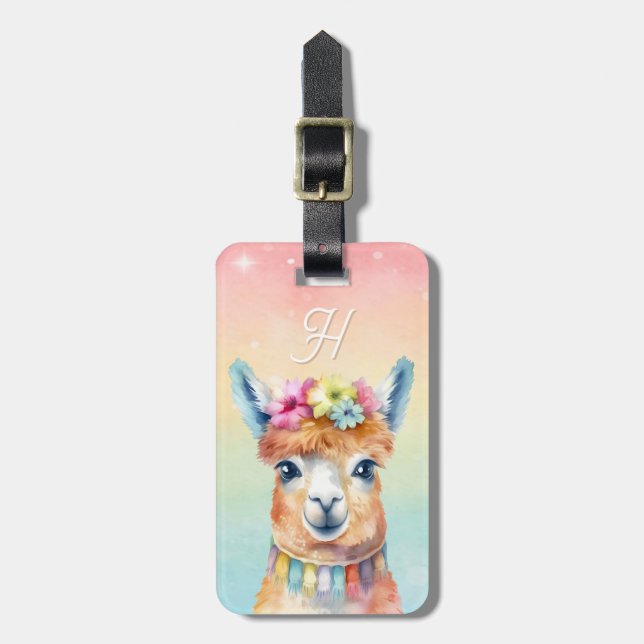 Llama Luggage Tags Bagagebricka (Vertikal Framsida)