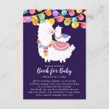Llama Mamma Baby Shower Bok för Baby Card