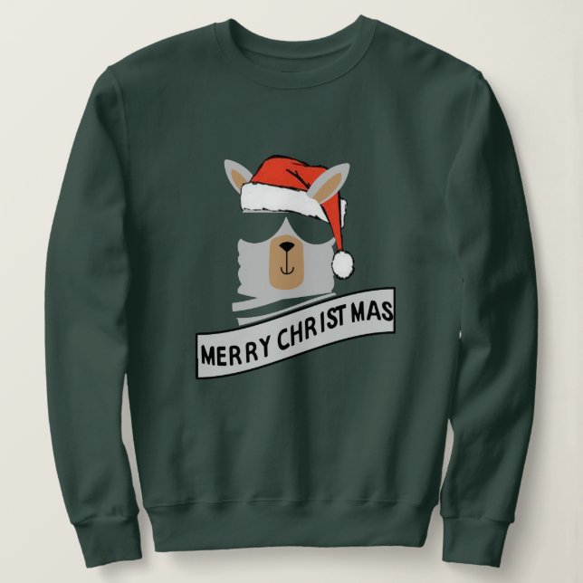 Llama Mamma Ugly jul Sweater Funny Sweatshirt T Shirt (Design framsida)
