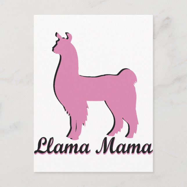 Llama Mamma Vykort (Framsida)